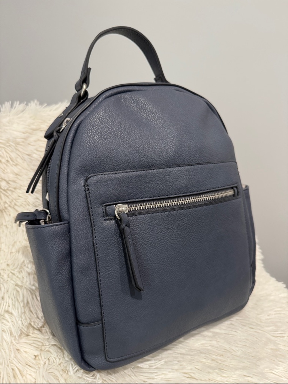 Style&Co Navy Backpack with Front Zip Pocket